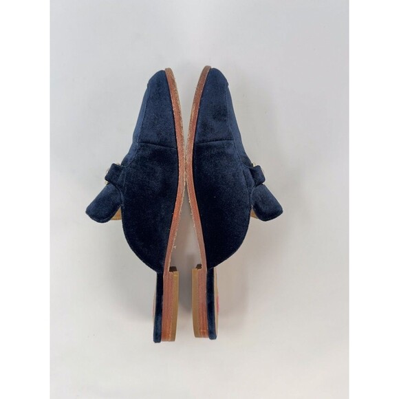 Elaine Turner Womens Mules Blue Velvet Slide Slip On Flats Sandals Classic US 8 - Picture 9 of 9